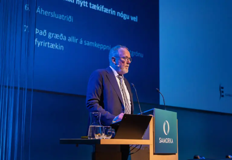 Páll Gunnar Pálsson, forstjóri Samkeppniseftirlitsins, á Samorkuþingi 2025.
